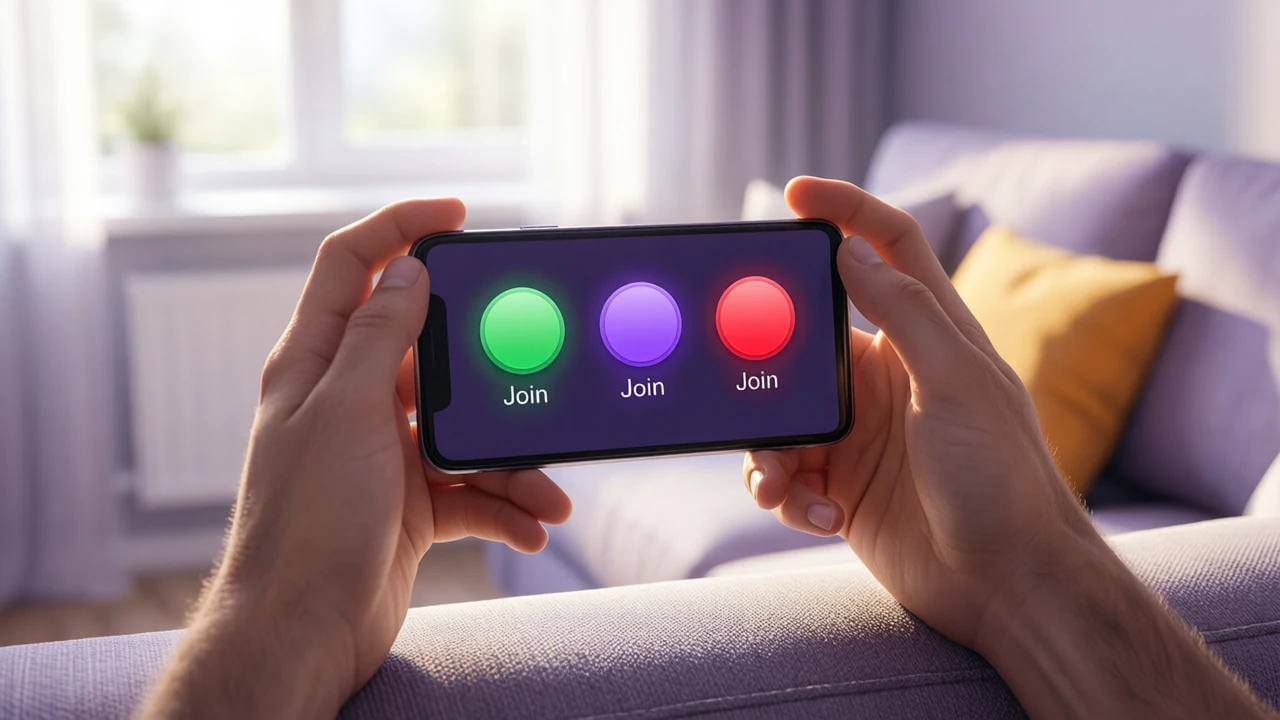 KWG Game lobby on an Android phone